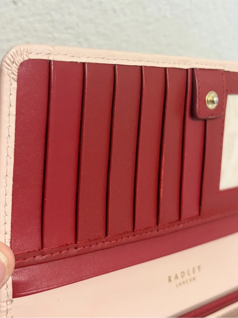 Radley London Pink “In Bloom” Leather Flap Over Matinee Long Wallet - Like New